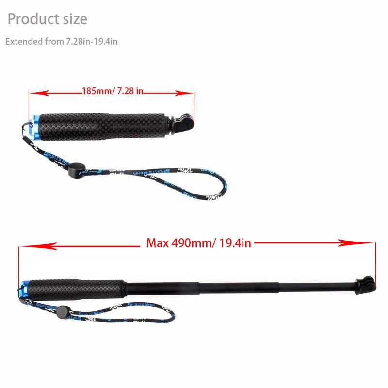 Go pro 19 inch Aluminum Monopod Selfie Stick for Gopros 7 6 5 4 Black Silver Sjcams Sj7 Sj8 pro Yi 4K DJI OSMO H9r Action Camera Go pro 19 inch Aluminum Monopod Selfie Stick for Gopros 7 6 5 4 Black Silver Sjcams Sj7 Sj8 pro Yi 4K DJI OSMO H9r Action Camera