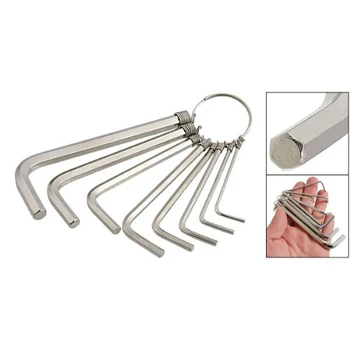 

WSFS Hot Sale 1.5mm to 6mm Metric L Design Hex Key Wrench Tool Keyring 8 in 1
