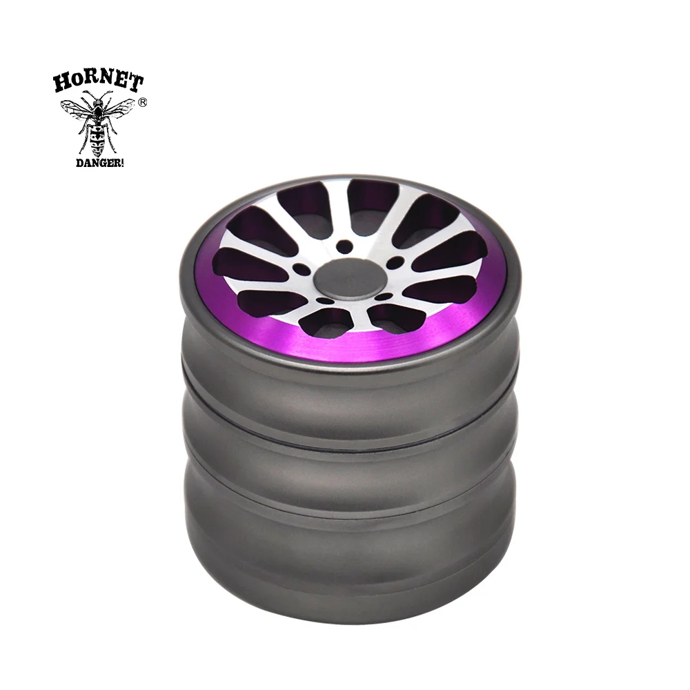 

HORNET Wheel Air Craft Grade Aluminum Tobacco Herb Grinder 60MM Sharp Diamond Teeth Spice Mill Crusher Herbal Grinder