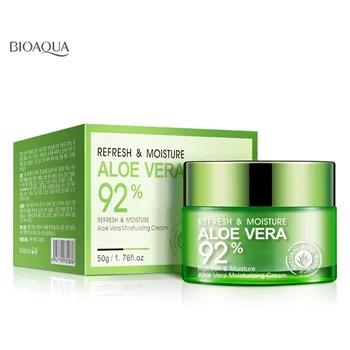 

2018 Bioaqua Aloe Vera Skin Cream with Rich Aloe repair Soothing Moisturizer Gel Essence Hyaluronic acid Face Creams Skin Care