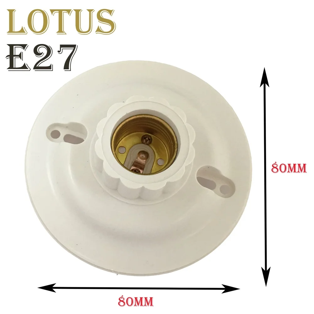 E27 винт, латунь, бронза, пластик, держатель лампы, гнездо, Винтаж, Эдисон, нить - Цвет: E27 Lotus