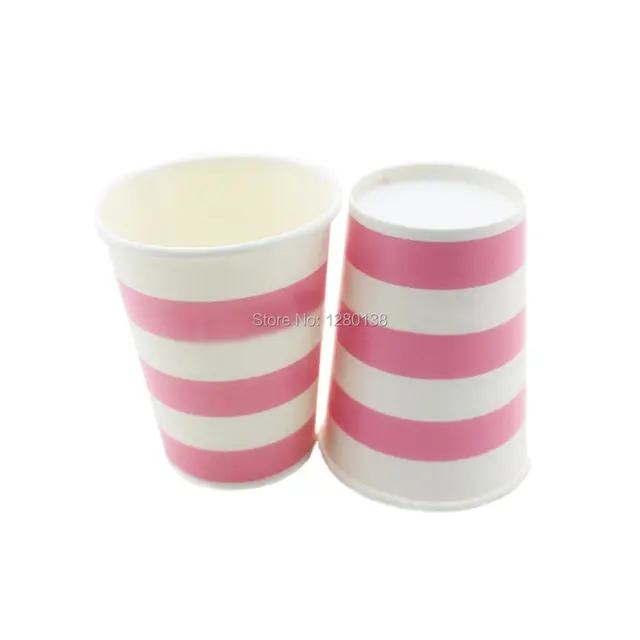 Aliexpress 2160pcs Striped Disposable Paper Coffee Cups 2160pcs Striped Disposable Paper Coffee Cups Drinking Kids Favor Party Wedding Decoration Tableware Free Shipping