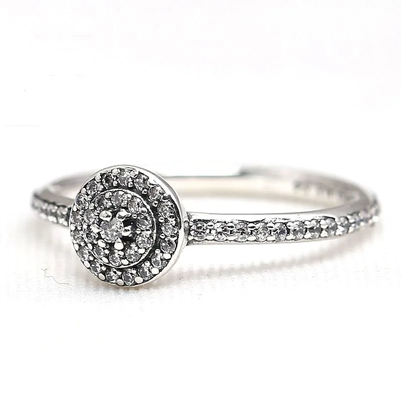 

Trendy Authentic 925 Sterling Silver Fashion Full Crystals Ring For Women Engagement Wedding Ring Fine Pandora Jewelry Gift