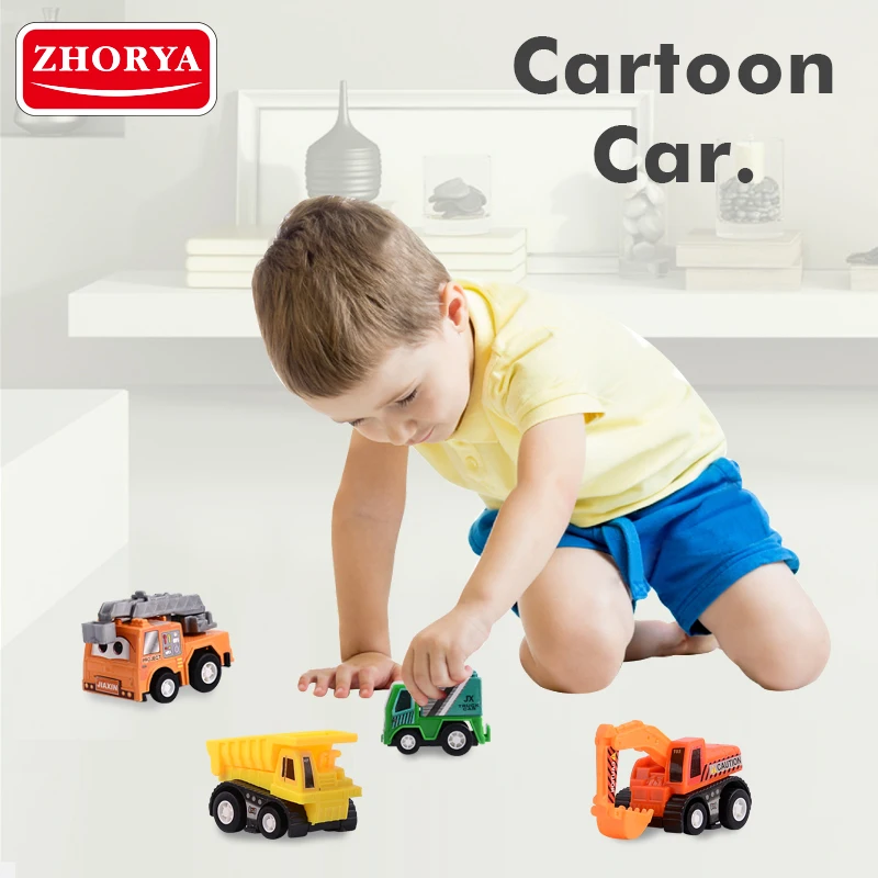 

Zhorya Diecasts & Toy 1:30 Pull Back Plastic Model Cars Truck Series Mini Cartoon Vehicle Construction Truck For Kids Children