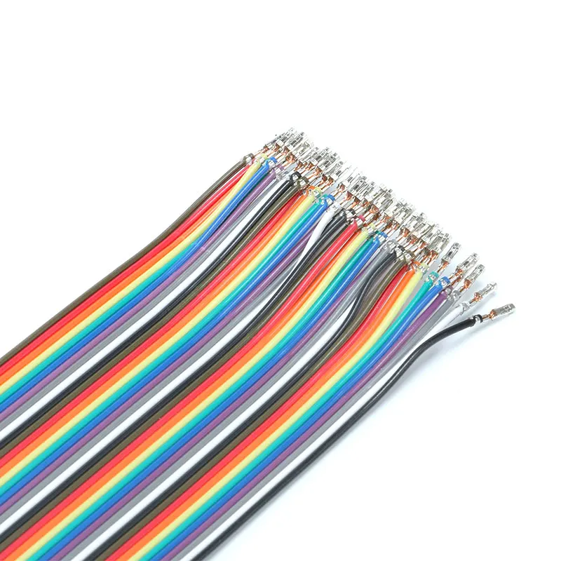 40 pcs 20cm 40P 40 Way Dupont Cable Female To Female Double Terminal (3)