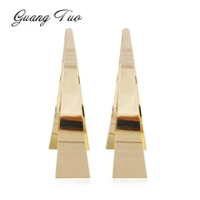 ES2154 длинные геометрические женские серьги Европейская индивидуальность металлическая текстура серьги-гвоздики преувеличенные модные ювелирные изделия