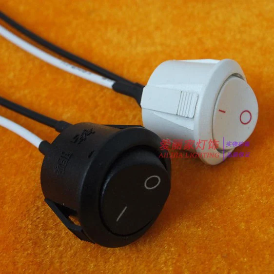 

5PCS High Quality Bedside lamp wall lamp lamp thumb round button switch ON/OFF rocker switch, lighting accessories