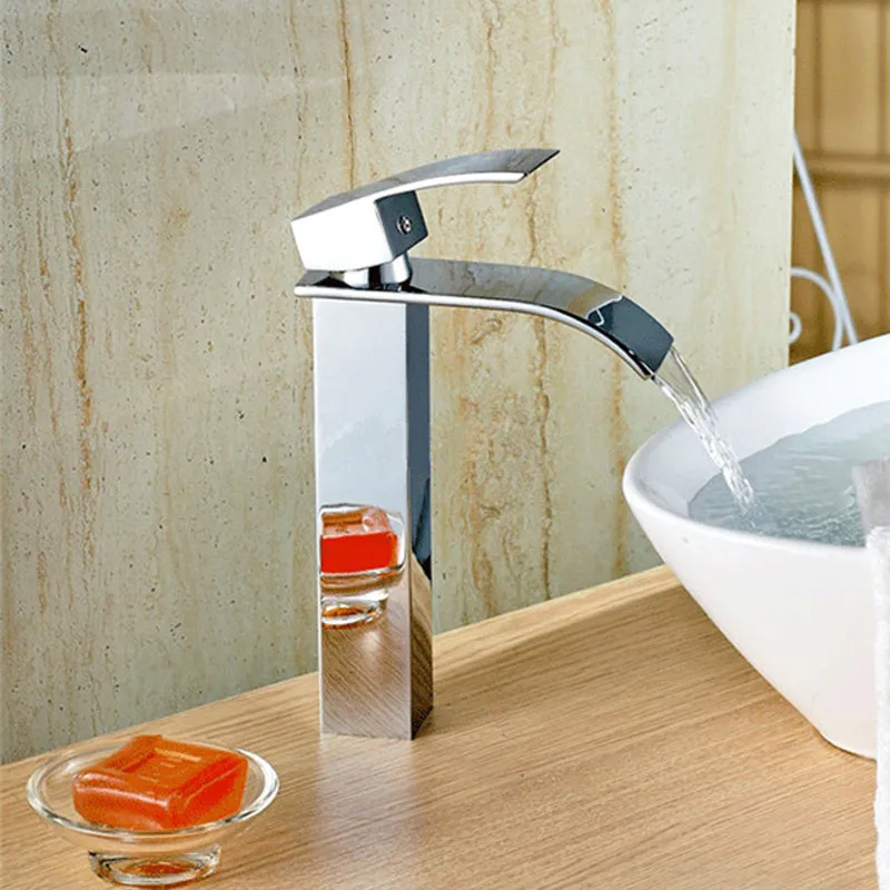 

BRASS Handle Hole Hot AND Cold Water Mixer Taps Wash Basin Bathroom Kitchen Deck Mounted Mixing Basin Faucet