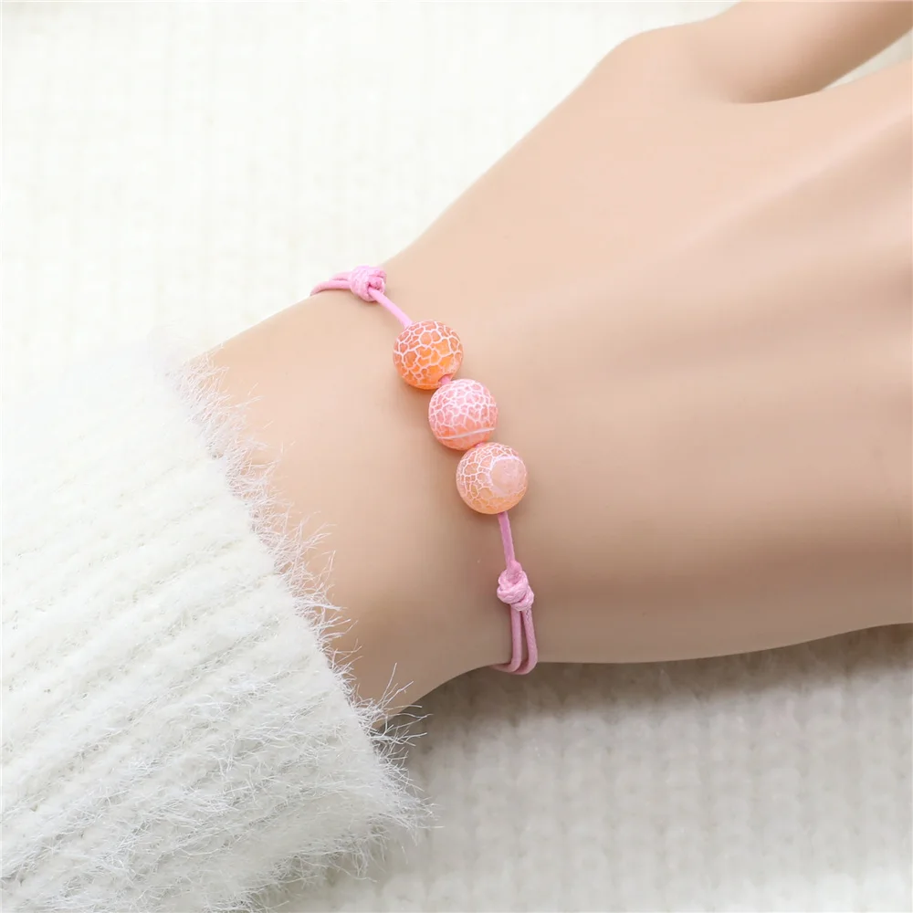 New Stone Beaded Boho Wish Couple Bracelet Anklet Rope Men Bracelets for Women Jewellery Accesorios Pulseras Mujer | Украшения и