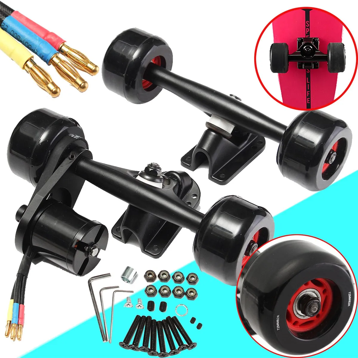 

Electric Skateboard Truck Off Road Skateboard Belt Drive Truck 4 Wheel N5065 Electric Skateboard Parts Kit