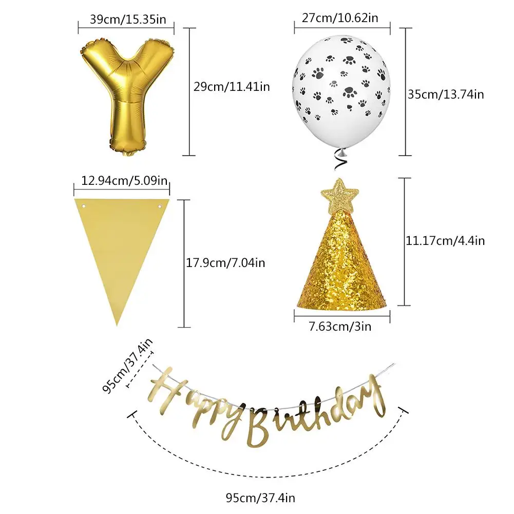 Товары для празднования дня рождения собаки отпечаток лапы собаки форма шарик для дня рождения баннер шар из алюминиевой фольги ПЭТ вечерние украшения