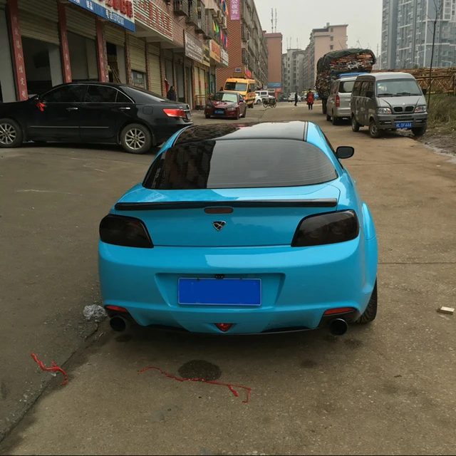 RX8 Carbon Fiber Car Styling Rear Boot Lip Spoiler Wing for Mazda RX8 2005 2010in Spoilers