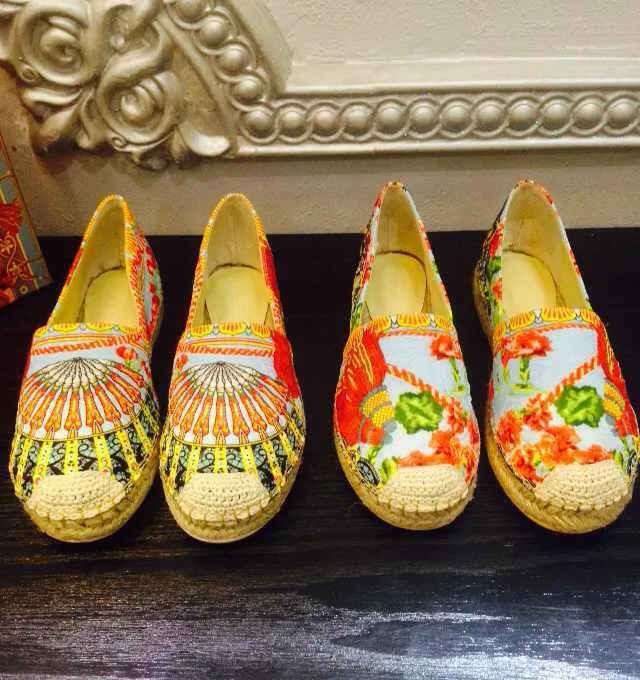 

2016 Fashion Women Shoes Flats Slip On Zapatos Mujer Straw Espadrilles Chaussure Femme Flower Creepers Casual Loafers