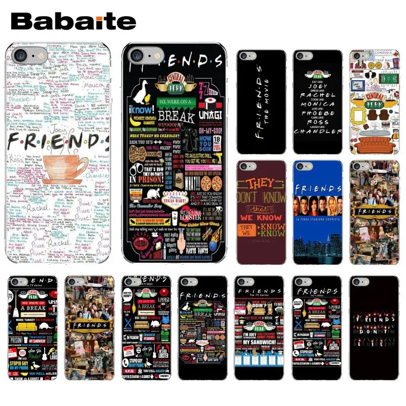 

Babaite Friends TV Show Series Transparent Soft Shell Phone Cover for iPhone 8 7 6 6S Plus 5 5S SE XR X XS MAX Coque Shell