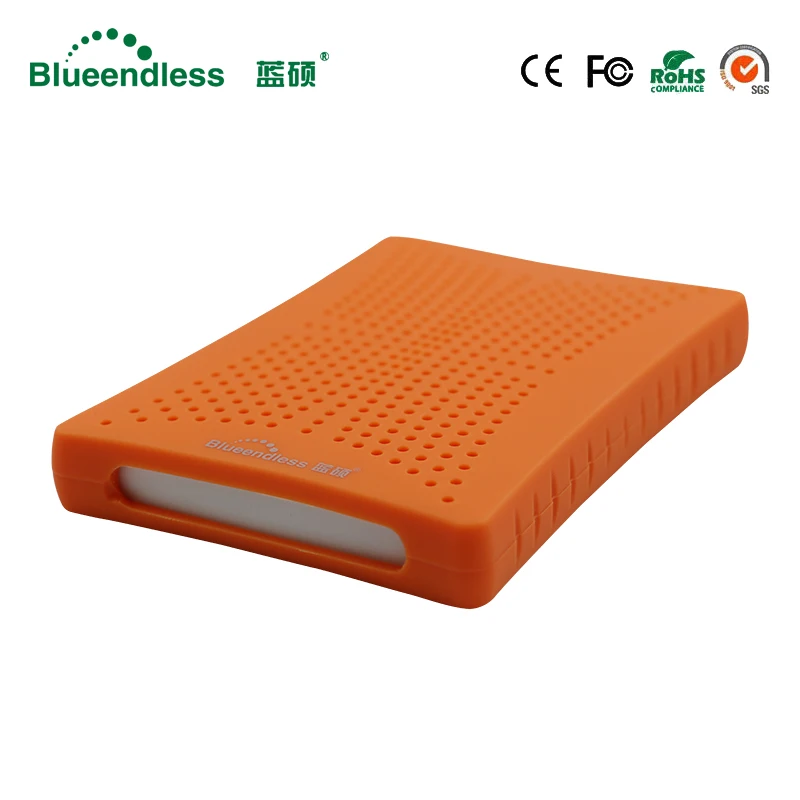 High Speed 5GBPS Blue/Orange HDD SSD Case with 320G Capacity Hard Disk 2.5 SATA USB 3.0 with Rubber Anti shock Case Aluminum HDD