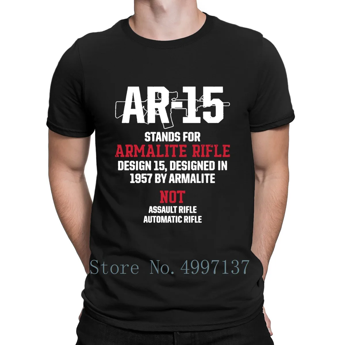 Патриотическая футболка Ar15 V5 M 0019 Ar 15 с рисунком армалита Размеры S Xxxl 100% хлопок