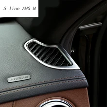 Car styling Chrome Стикеры приборной панели выходе Кондиционер Обложка отделка для Mercedes Benz S Class W222 интерьер авто аксессуары