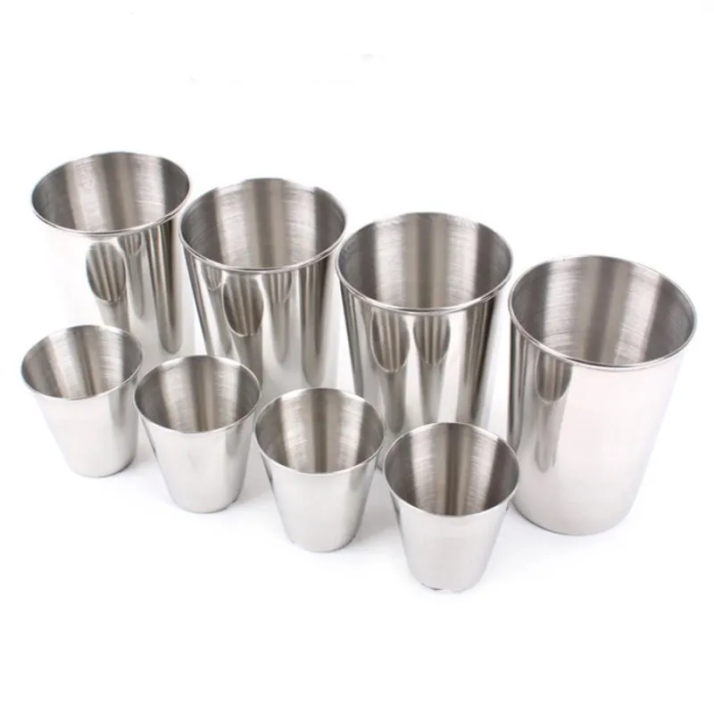 Copo de Acampamento Utensílios de Cozinha para Caminhadas ao ar Copos para Vinho Inoxidável Piquenique Conjunto Livre Mochila Viagem Água Cerveja Uísque Aço