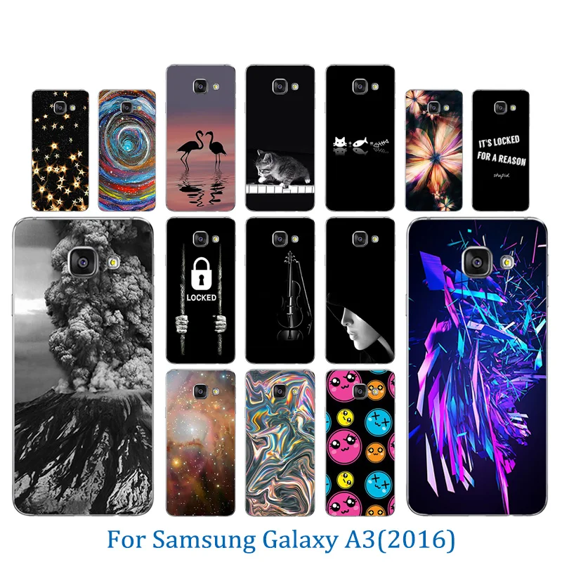Чехол для телефона Samsung Galaxy A3 2016 A310 задняя крышка из силикона и ТПУ мягкие сумки