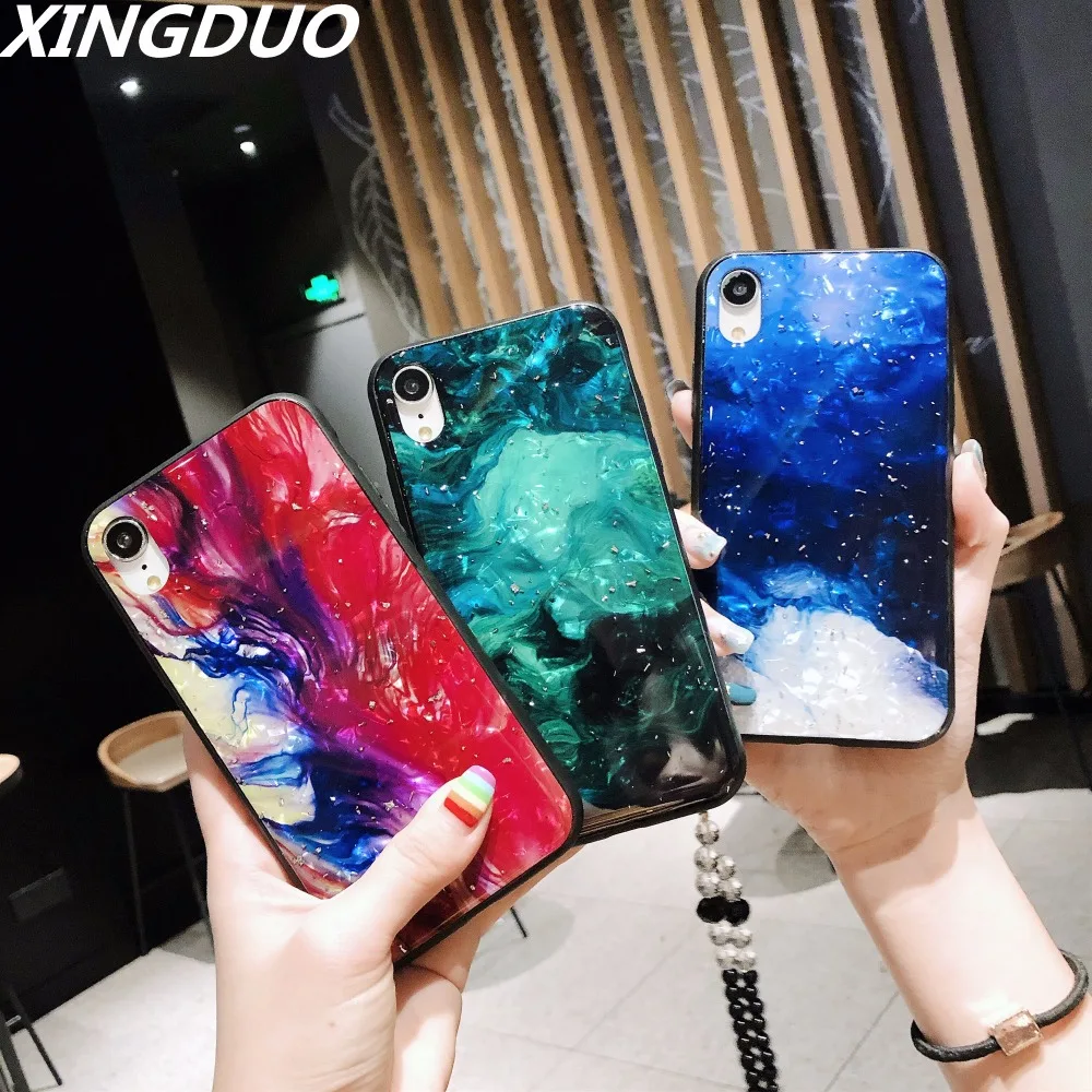 

XINGDUO Glossy Watercolor texture map phone case for Huawei NOVA 2S/NOVA 3/NOVA 4/NOVA 3I/NOVA 3E Fashion soft shell case cover