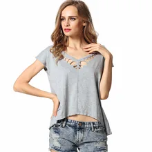 Sexy Summer Casual Blusa Entallada de Manga Corta Floja Mujeres de la Camiseta de la Señora T shirt Blanco Negro Túnica Femenina Superior Tee Ropa de Marca 2016