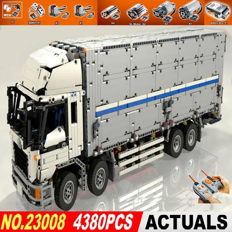 

Building Block Bricks Technic Series Compatible 1389 The MOC Wing Body Truck Toys for Kids DIY Gifts Lepin 23008 technic truck