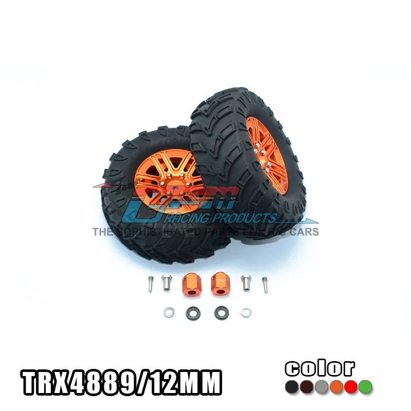 

TRAXXAS TRX-4 TRX4 82056-4 1.9 inch alloy wheel hub+guide lines tire 12mm thick hex adapter streetcar edition-set TRX4889/12MM