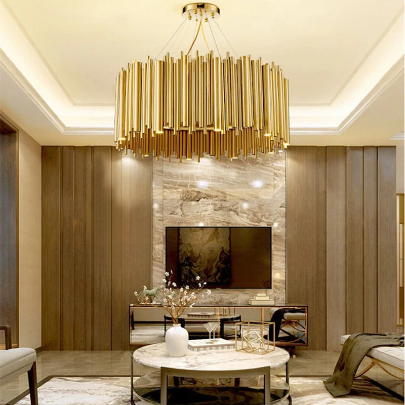 Tubo da Liga de Alumínio Itália Design Ouro Delightfull Brubeck Lustre Suspensão Luminária Lâmpada Projeto Moda 18 da liga de alumínio suspensão luminária lâmpada projeto moda