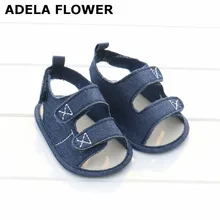 Adela новые брендовые сандалии с цветочным принтом для маленьких мальчиков; летняя домашняя обувь для малышей на мягкой подошве; обувь для малышей; tenis criancas; 0-18 месяцев