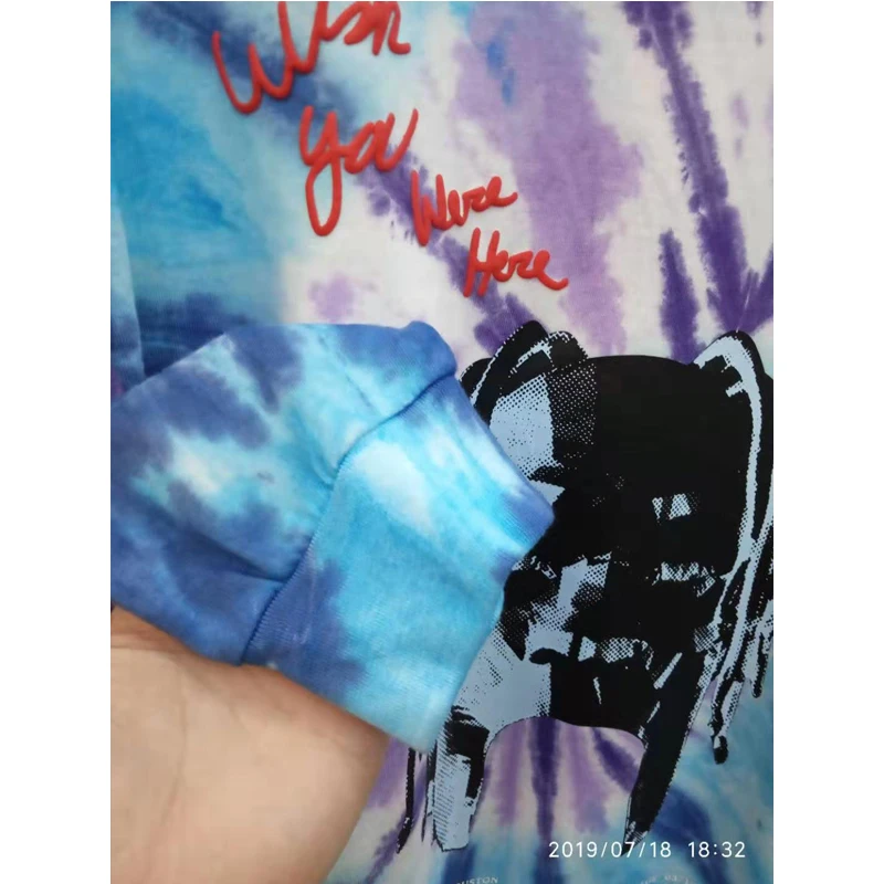 【Real Pictures】ASTROWORLD TRAVIS SCOTT T Shirt The New Men Women TIE DYE Long Sleeve ASTROWORLD T shirts TOUR Tee