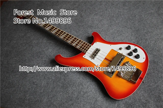 Cheap Hot Selling 22 Frets Rick Bass Guitarra In CS Cherry Sunburst 4 String Bass With Striple In Stock Free Shipping