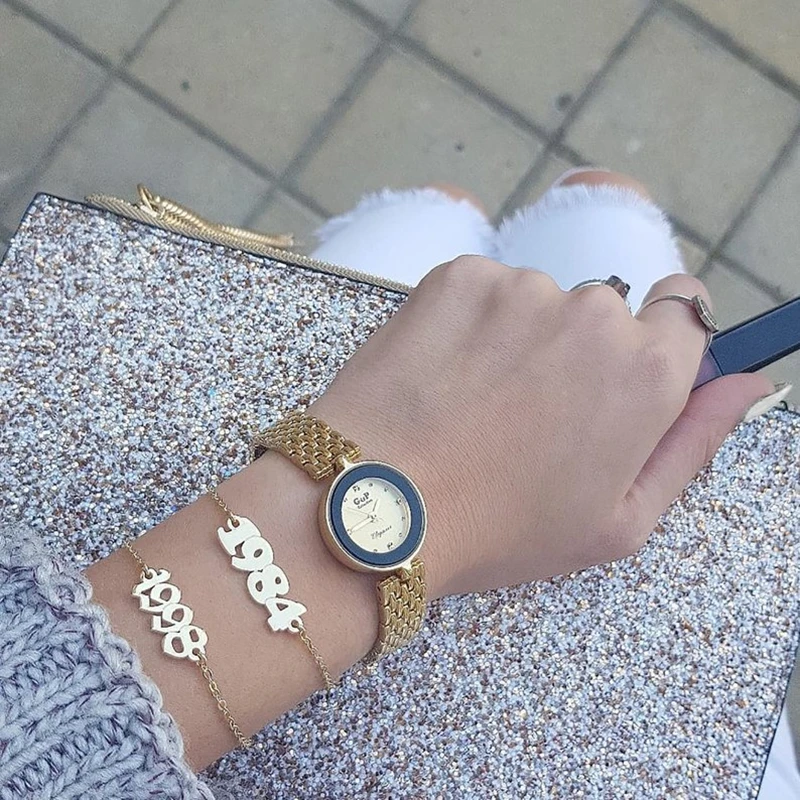 

Personalized Birth Year Bracelet Silver Custom Birthdate Women Bracelets Mothers Gift Stainless Steel Chain Pulseras Mujer 2019