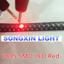 200 шт. светодиодный s SMD 0805 красные диоды светодиодный 0805 SMD диод 0805 smd светодиодный красный светодиод 620nm