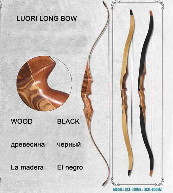 Cheap Archery Recurve Bow Integrated Wooden Long Bow For Hunting Shooting Training Right Hand