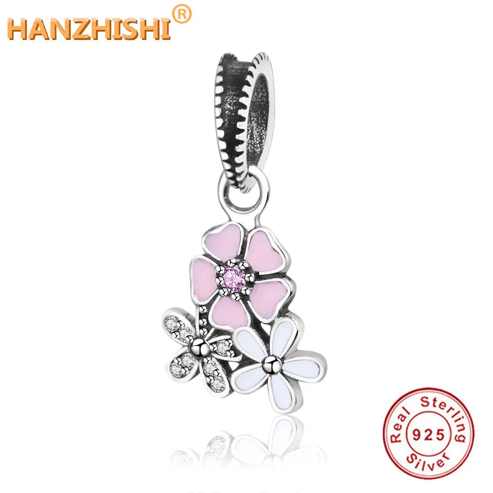 

Fits Original Pandora Charm Bracelet Authentic DIY Jewelry 925 Sterling Silver Poetic Blooms, Mixed Enamels & Clear CZ Charms