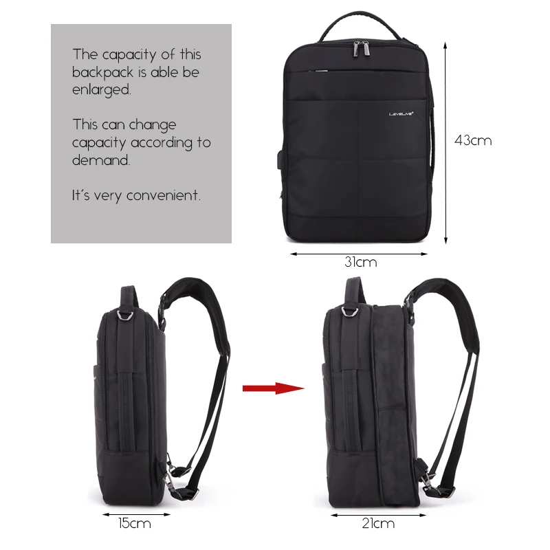 15,6 nuevo LeveLive marca multifuncional 2018 pulgadas Laptop Mochila USB hombres mujeres impermeable bolsa de viaje Mochila hombre mujer Mochila 15,6 nuevo LeveLive marca multifuncional 2018 pulgadas Laptop Mochila USB hombres mujeres impermeable bolsa de viaje Mochila hombre mujer Mochila