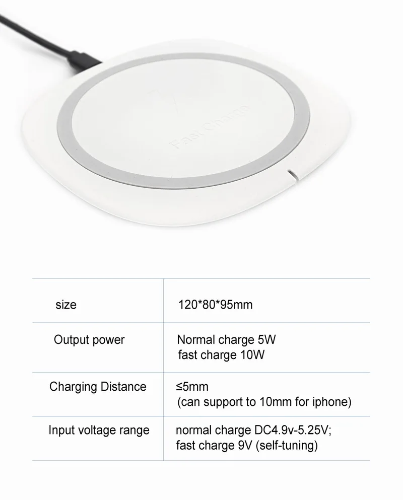 Ascromy 10W QI Wireless Charger Charging Pad for iPhone 8 Plus X 10 iPhone8 Samsung Glaxy S8 Note 8 5 S7 edge S6 Fast Charger qi (5)