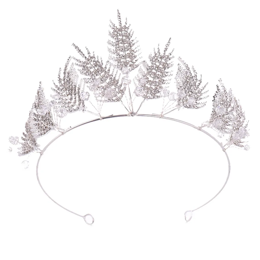 

Luxury Fashion Elegant Crown Full Diamond Black Zircon Leaves Snowflake Hollow Ladie Jewelry Accessories Hair ClipY530