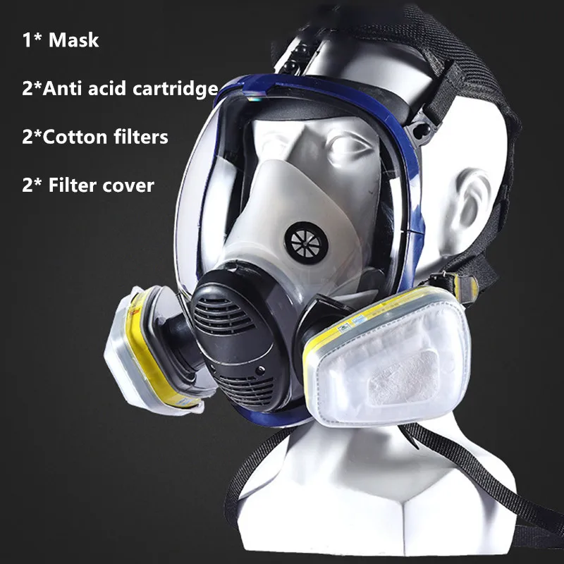 Промышленный 7-в-1 6800 противогаз анфаса респиратор с фильтрующий картридж химический маска для окраски и распыления похожие на 3 м