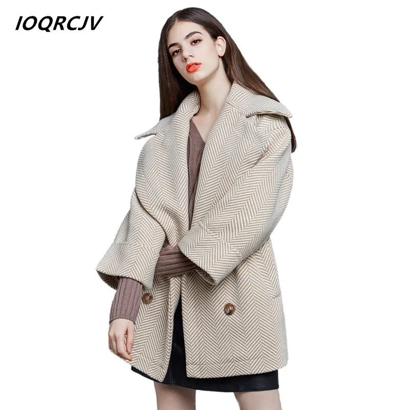 Зимние женские элегантные Полушерстяное пальто Высокое качество ...