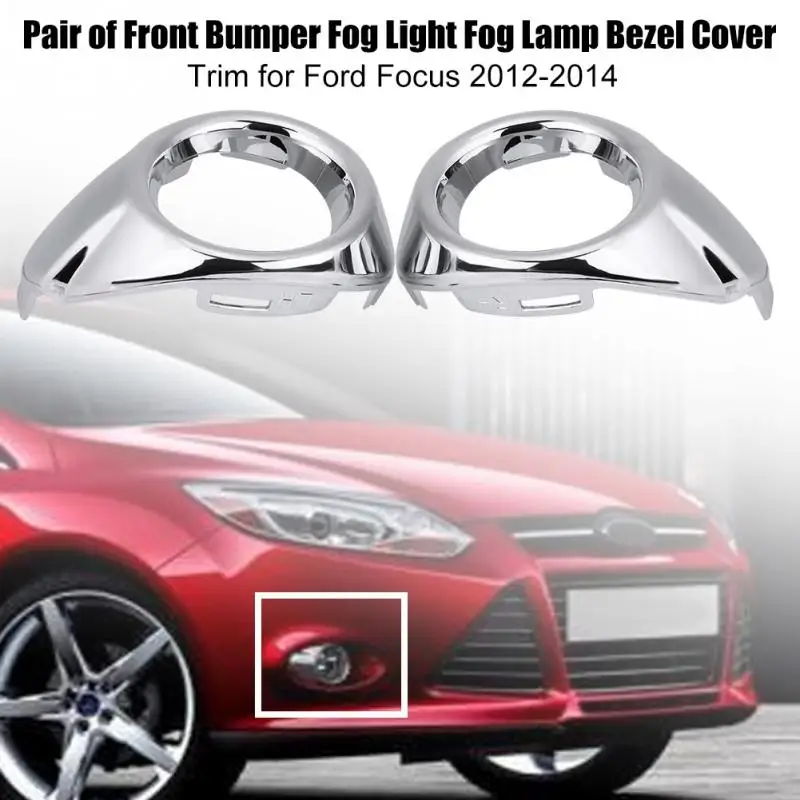 1 пара ABS передний бампер противотуманная фара рамка Крышка Накладка для Ford Focus 2012