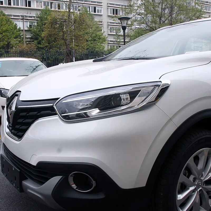 WELKINRY Авто Крышка для Renault Kadjar ABS Хром Передняя фара светильник отделка