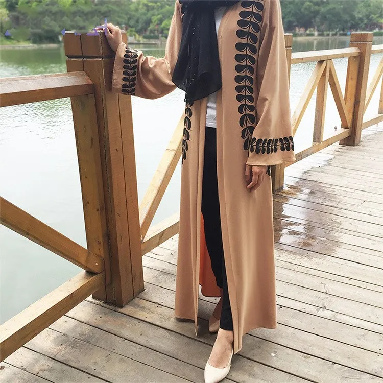 

New Fashion Abaya Elegant Arab Garment Muslim Women Long Dress Cardigan Robes Dubai Kaftan Islamic Turkish Clothing E011