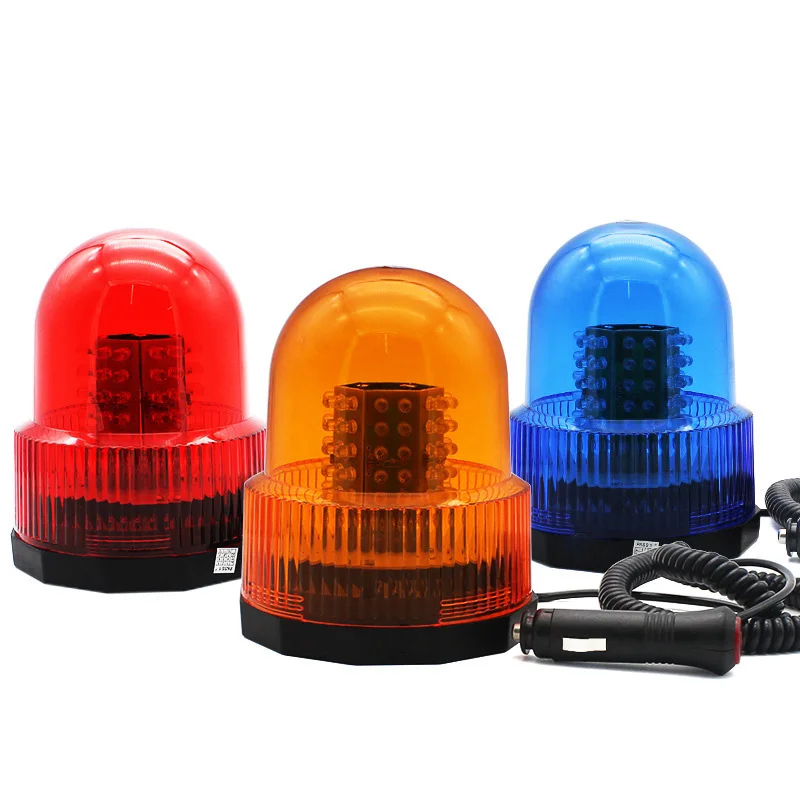 

72LED Traffic Strobe Beacon Round Rotated Flash Light for 12V Truck Trailer Bus Engineering Vehicles