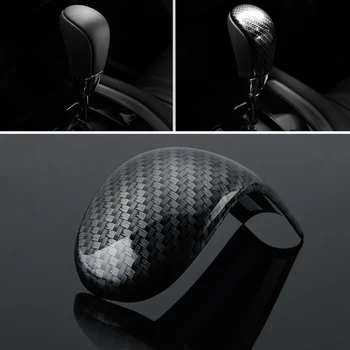 

For Nissan Pathfinder 2014-2019 ABS Carbon fibre Car gear shift lever knob handle cover Cover Trim car accessories styling 1pcs