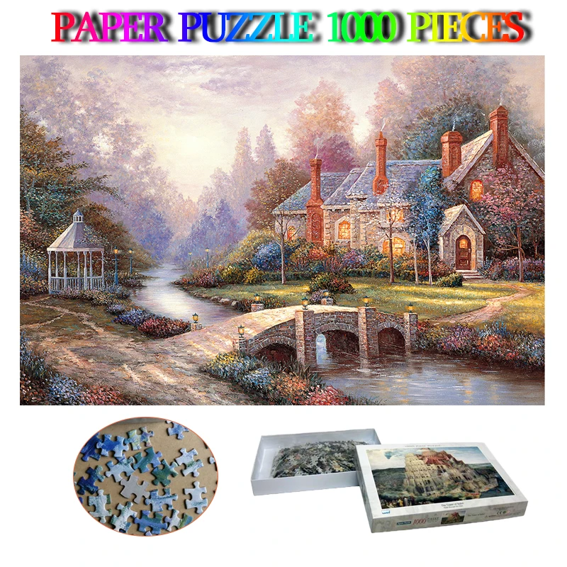 

Peaceful Autumn 1000 Pieces Adults Jigsaw Puzzle Paper Puzzle Toys Beautiful Landscape Puzzles Games Kids Gifts Home Decoration