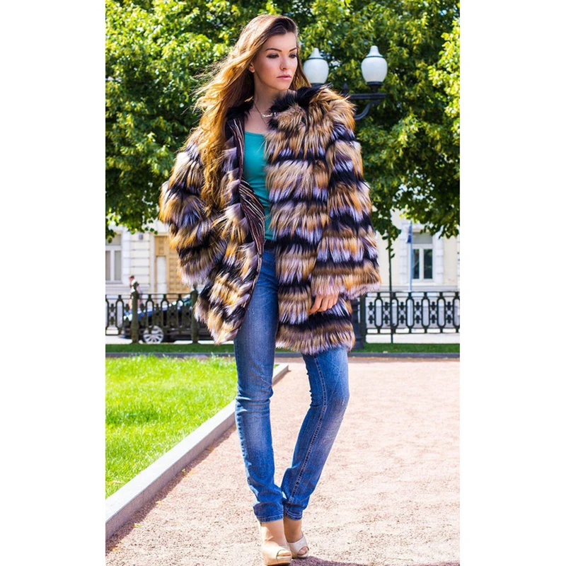 TOPFUR 2018 Fashion Natural Fox Fur Coat Women Winter Fur Jacket Natural Gold & Silver Fox stripe Fur Outwear Autumn Real Fur TOPFUR 2018 Fashion Natural Fox Fur Coat Women Winter Fur Jacket Natural Gold & Silver Fox stripe Fur Outwear Autumn Real Fur