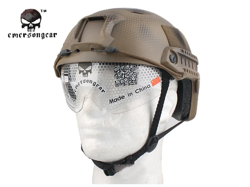 Emerson Fast шлем с защитным Goggle BJ ABS Тактический военный страйкбол шлем Multicam черный EM8818