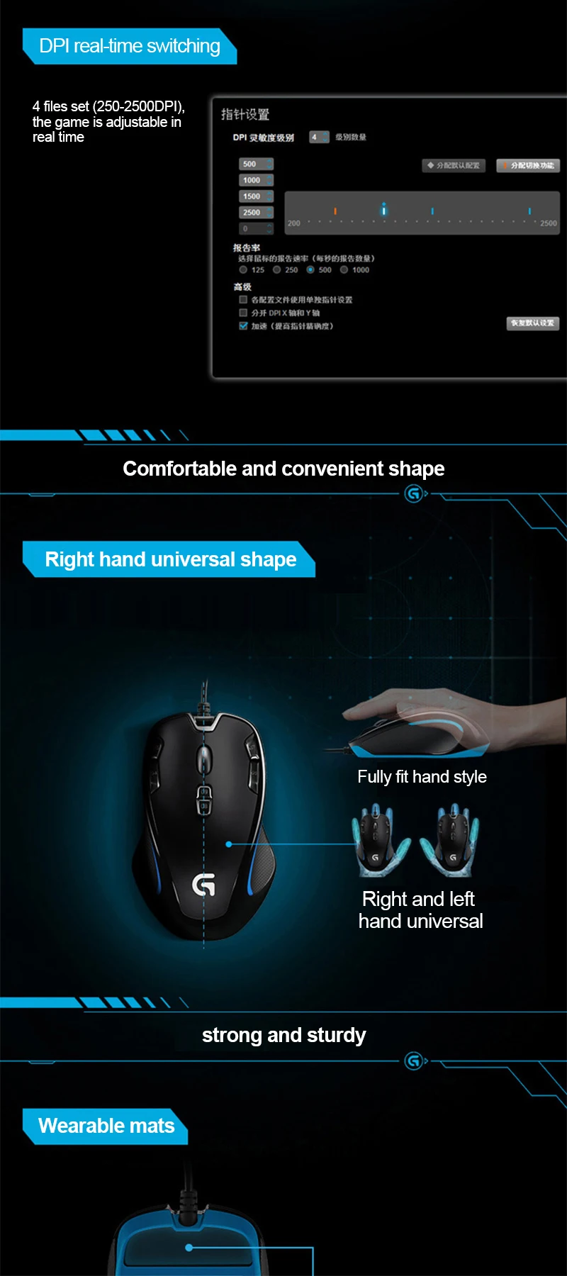 Logitech G300s gaming mouse 6