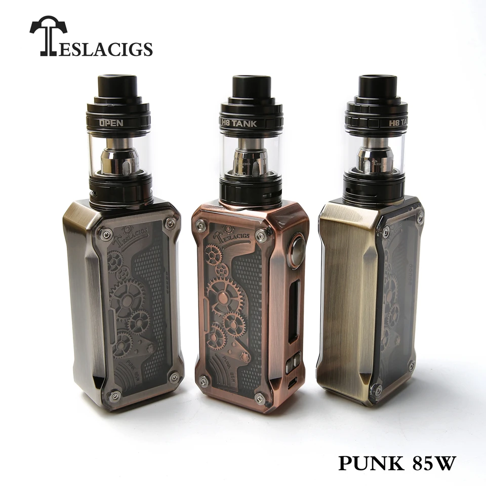 

Original Tesla Punk 85W Kit E-Cigarette Punk mini box mod with H8 Mini Tank Atomizer Vape Electronic Cigarette kits